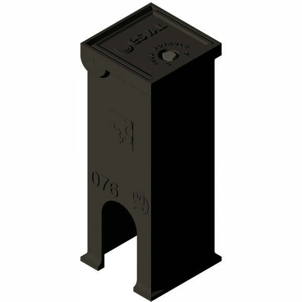 076 – GUARDA LLAVE DUCTIL CON SISTEMA DE CIERRE LOGO ESVAL 400x150mm