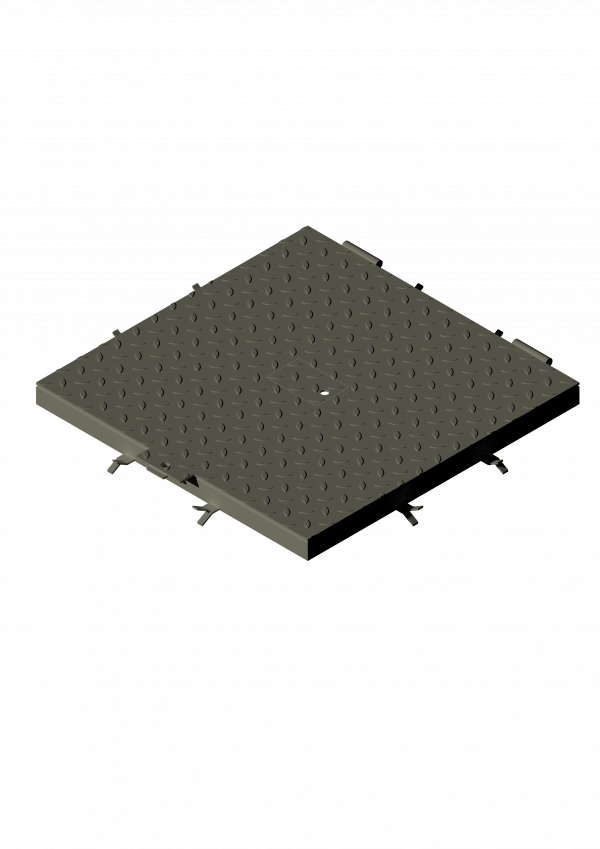 354 - TAPA Y MARCO GUARDAMEDIDOR GALVANIZADO EN CALIENTE 800X800