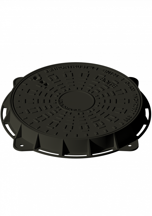 355 - TAPA Y ANILLO BOITE SRL DN600 AGUA POTABLE NCH2080 (SIN LOGO) D-400