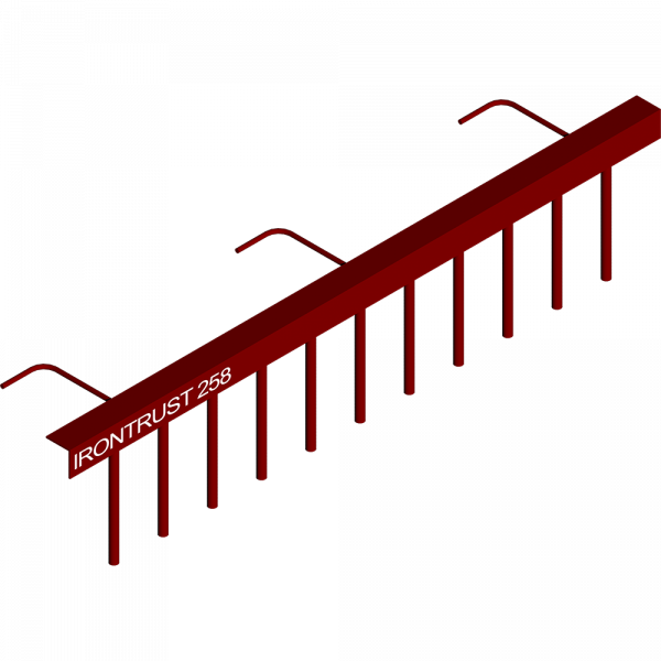 258 – PEINETA PARA REJILLA SUMIDERO 1200x250mm EN ROJO