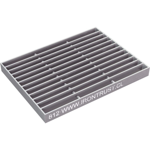 812 – REJILLA DRENAJE EN ACERO CON PINTURA ANTICORROSIVA GRIS DM-2307