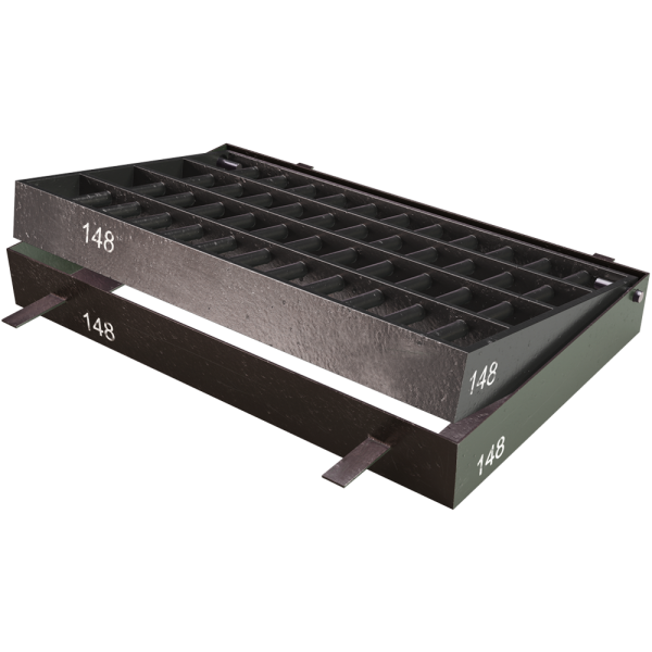 148 – REJILLA SUMIDERO ACERO LAMINADO CON MARCO 410mmx660mm