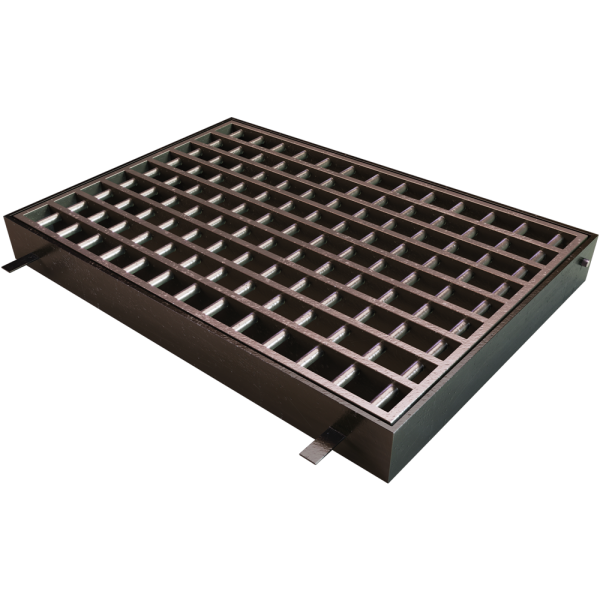 501 – REJILLA SUMIDERO 1000x698mm CON MARCO ARTICULADA EN ACERO LAMINADO TIPO DOH ESPECIAL S1