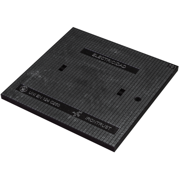 761 – TAPA DUCTIL AUXILIAR LOGO ELECTRICIDAD SRL 595 X 595 C250